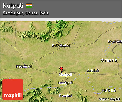Satellite 3D Map of Kutpali