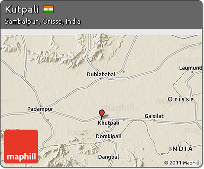 Shaded Relief 3D Map of Kutpali
