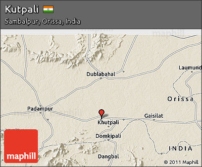 Shaded Relief 3D Map of Kutpali