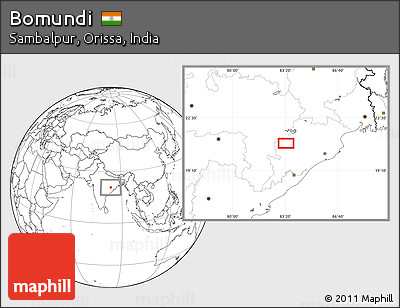 Blank Location Map of Bomundi