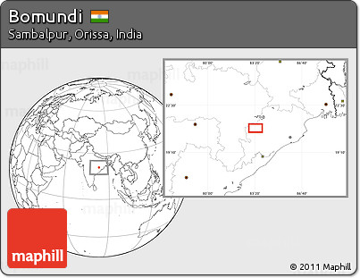 Blank Location Map of Bomundi