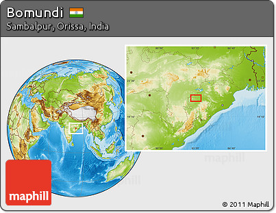 Physical Location Map of Bomundi