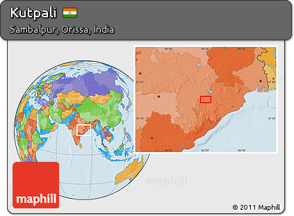 Political Location Map of Kutpali