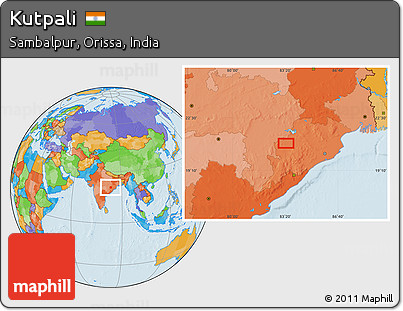 Political Location Map of Kutpali