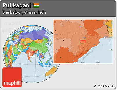 Political Location Map of Pukkapani