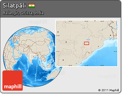 Shaded Relief Location Map of Silatpāli