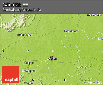 Physical Map of Gāisilāt