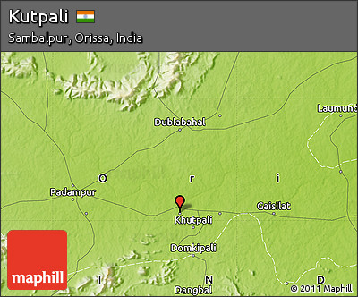 Physical Map of Kutpali