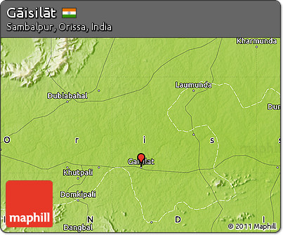 Physical Map of Gāisilāt