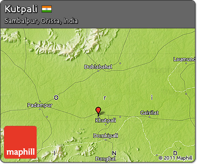 Physical Map of Kutpali