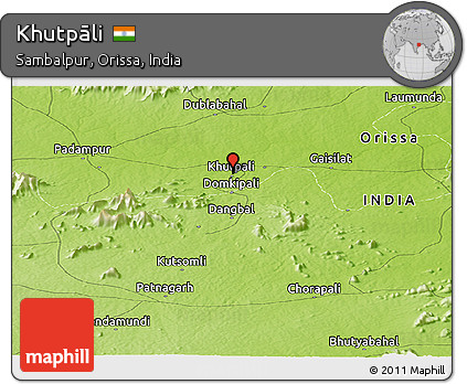 Physical Panoramic Map of Khutpāli