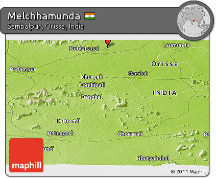Physical Panoramic Map of Melchhamunda