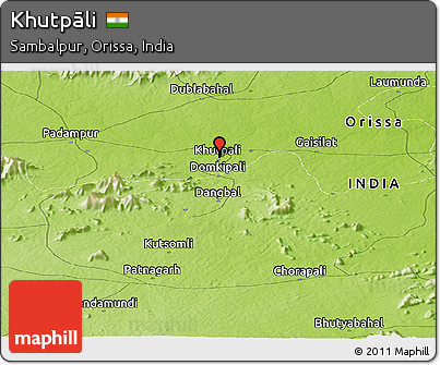Physical Panoramic Map of Khutpāli