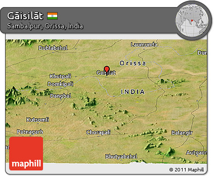 Satellite Panoramic Map of Gāisilāt