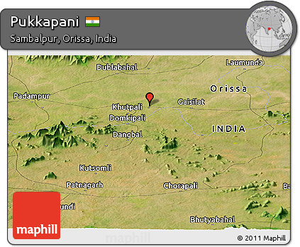 Satellite Panoramic Map of Pukkapani