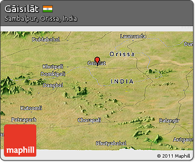 Satellite Panoramic Map of Gāisilāt
