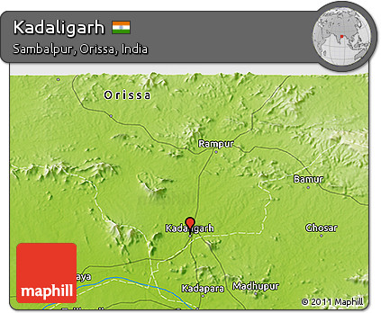 Physical 3D Map of Kadaligarh