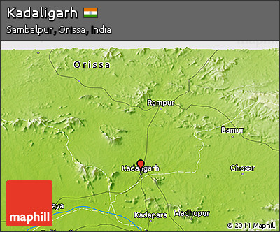 Physical 3D Map of Kadaligarh