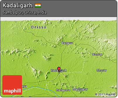 Physical 3D Map of Kadaligarh