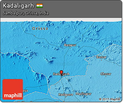 Political 3D Map of Kadaligarh