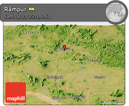Satellite 3D Map of Rāmpur