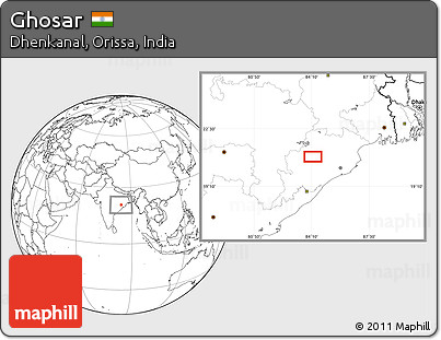 Blank Location Map of Ghosar