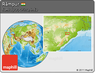 Physical Location Map of Rāmpur