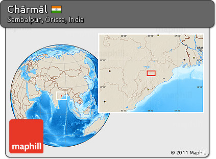 Shaded Relief Location Map of Chārmāl