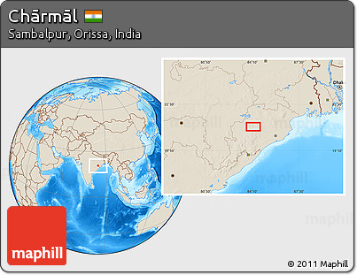 Shaded Relief Location Map of Chārmāl