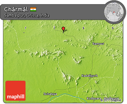 Physical Map of Chārmāl