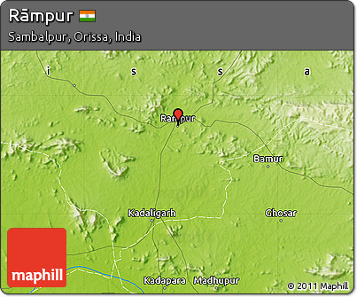 Physical Map of Rāmpur
