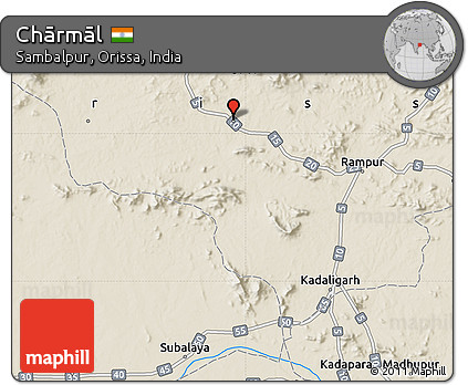 Shaded Relief Map of Chārmāl