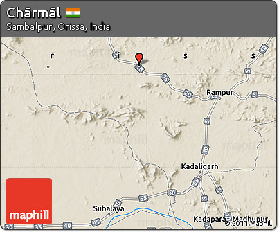 Shaded Relief Map of Chārmāl