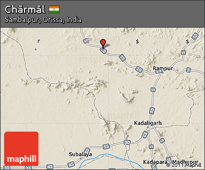 Shaded Relief Map of Chārmāl