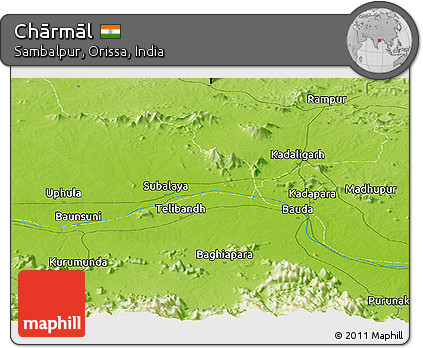 Physical Panoramic Map of Chārmāl