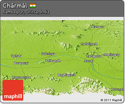 Physical Panoramic Map of Chārmāl