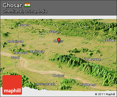 Satellite Panoramic Map of Ghosar