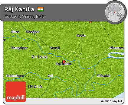 Physical 3D Map of Rāj Kanika
