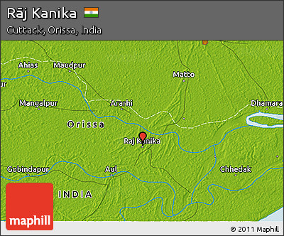 Physical 3D Map of Rāj Kanika