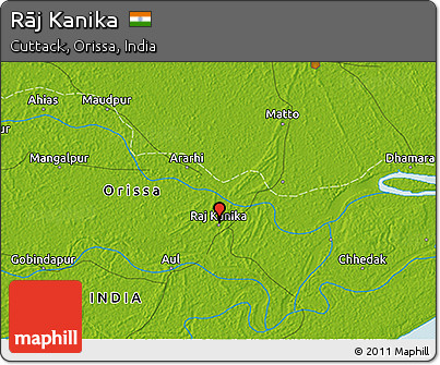 Physical 3D Map of Rāj Kanika