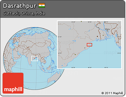 Gray Location Map of Dasrathpur