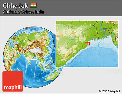 Physical Location Map of Chhedak