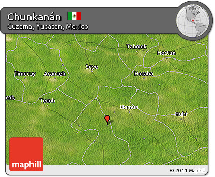 Satellite 3D Map of Chunkanán
