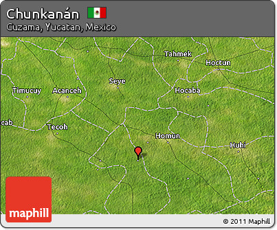 Satellite 3D Map of Chunkanán
