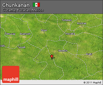 Satellite 3D Map of Chunkanán