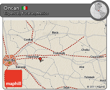 Shaded Relief 3D Map of Oncan