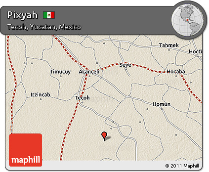 Shaded Relief 3D Map of Pixyah