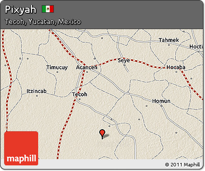 Shaded Relief 3D Map of Pixyah