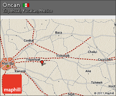 Shaded Relief 3D Map of Oncan