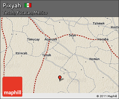 Shaded Relief 3D Map of Pixyah